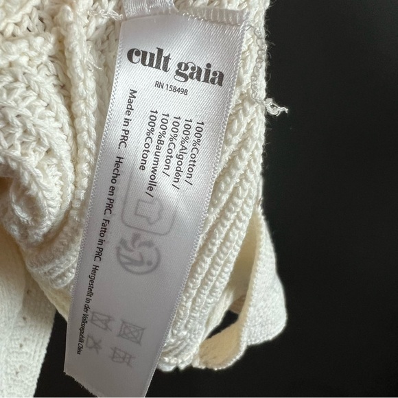 Cult Gaia Floreana Knit Mini Dress in Off White Size Small - Picture 12 of 13